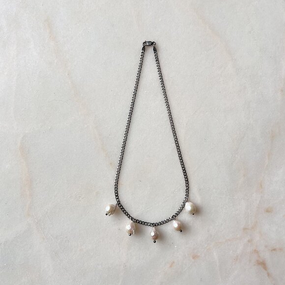 Ecclesia Jewelry - Ecclesia Jewelry Rain Baroque Pearl Charm Necklace